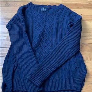 Blue knit sweater